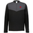 The EMB Augusta Nations of Rugby Les Bleus Sideline Grid 1/4 Zip Pullover is a black and gray long-sleeve fleece featuring a red rooster logo with "LES BLEUS" and "PRIDE GOLF" on the left chest.