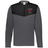 The EMB Augusta Nations of Rugby Les Bleus Sideline Grid 1/4 Zip Pullover features a gray and black fleece design with "Les Bleus France Rugby" text and a red rooster logo on the left chest.