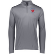 A Les Bleus France Rugby 1/4 Zip Pullover from EMB Augusta with a red and blue logo.