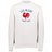 A Les Bleus France Rugby Fleece Crewneck Sweatshirt featuring the iconic rooster symbol of Les Bleus, the France Rugby team by WRS Augusta.