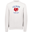 A Les Bleus France Rugby Fleece Crewneck Sweatshirt featuring the iconic rooster symbol of Les Bleus, the France Rugby team by WRS Augusta.