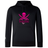 Lightweight black hoodie with a pink skull and crossbones design above the word "mariners" on the chest, featuring a kangaroo pocket and drawstring hood. SUNY Maritime Club Lightweight Hoodie by WRS Canterbury.