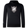 Troy University Rugby Club Lightweight Hoodie by WRS Canterbury with a kangaroo pocket and a drawstring hood, featuring a white and red crest design with symbols on the chest.