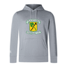 Gray hooded sweatshirt featuring the Blackthorn RFC Club logo with a green and yellow emblem and a kangaroo pocket by WRS Canterbury.