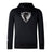 Black DePaul University Club lightweight hoodie by WRS Canterbury with a white bull head logo on the chest and a small logo on the left sleeve, designed with a drawstring hood and a kangaroo pocket.
