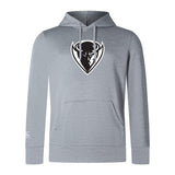 WRS Canterbury DePaul University Club Lightweight Hoodie with a white graphic logo of a stylized bull's head on the front, displayed on a plain background.
