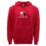 Celebrate the spirit of the South Africa Lions rugby team with this red Lions 60/40 Pullover Hoodie by WRS Augusta, featuring a bold lion logo and the word "Lions" on the front.