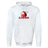 White Lions 60/40 Pullover Hoodie by WRS Augusta, featuring a red and black lion graphic with the text "LIONS" on the front, perfect for South Africa Lions rugby fans.