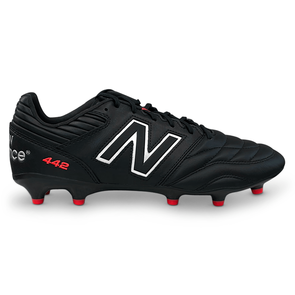 New Balance 442 V2 Pro Rugby Cleat Firm Ground Boot Black/Silver
