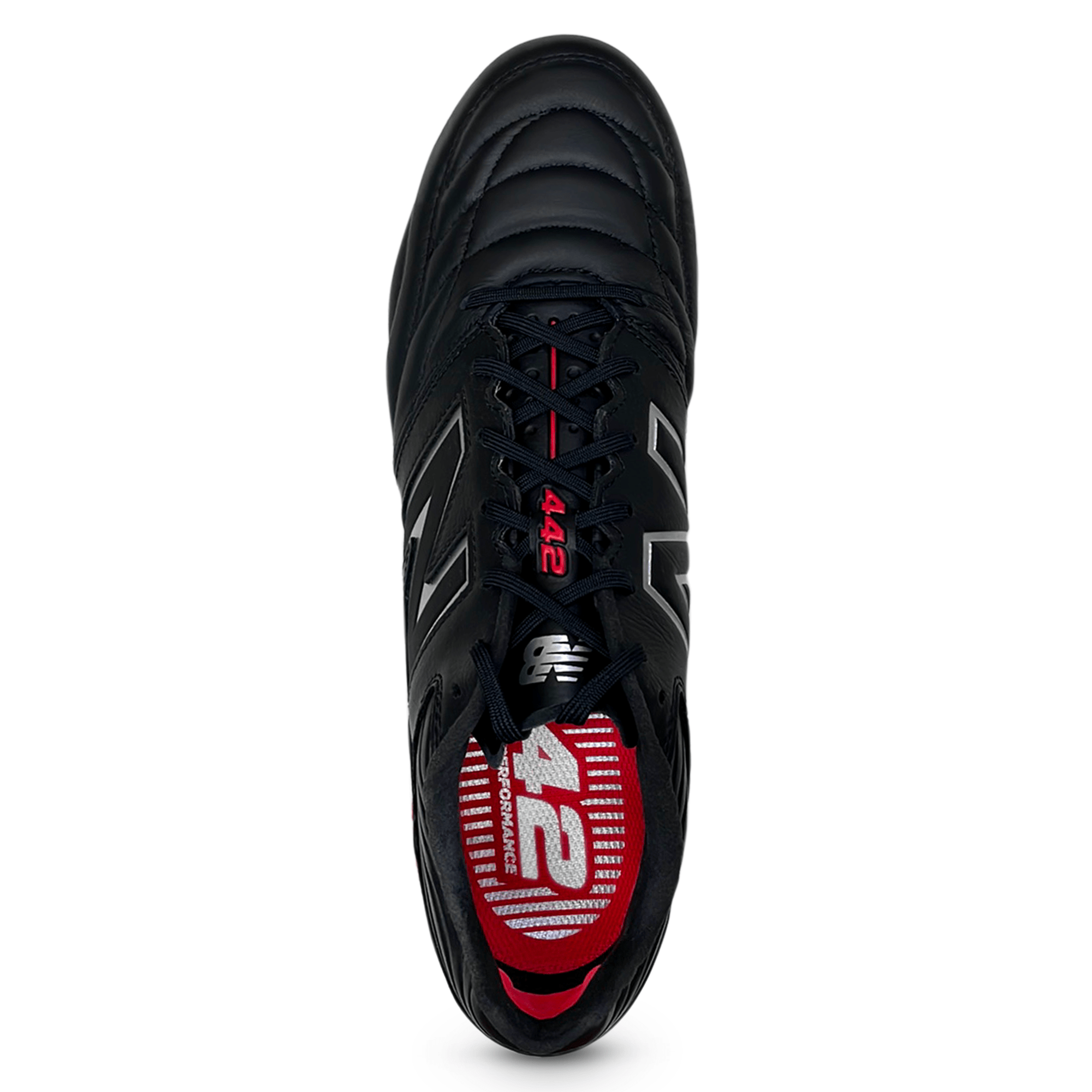 New Balance 442 V2 Pro Wide Rugby Cleat - Firm Ground Boot - Black/Silver -  SKU MS41FBK2-2E - World Rugby Shop