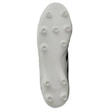 Bottom view of the New Balance Wide 442 V2 Pro FG soccer cleat in Concrete/Grey Matter/Blacktop, featuring firm ground studs.
