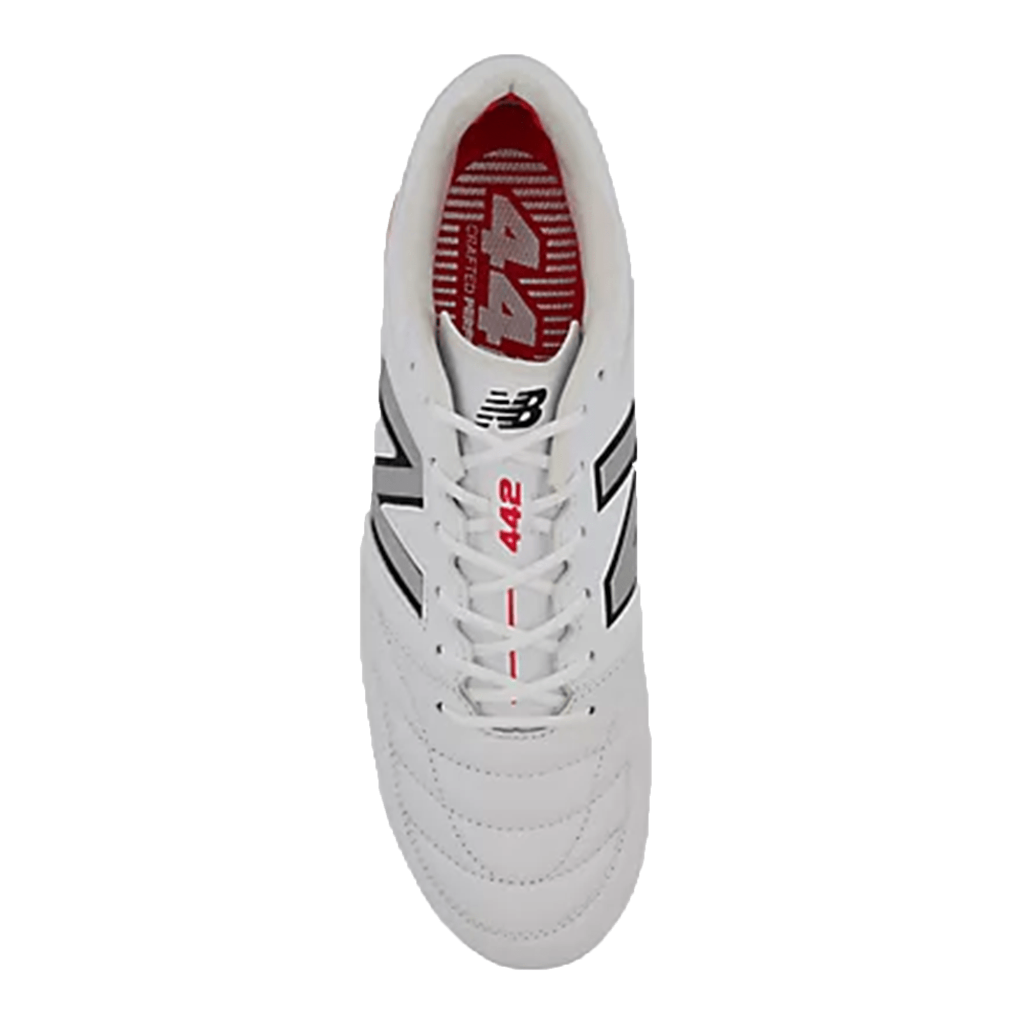 New Balance 442 V2 Pro Wide Rugby Cleat - Firm Ground Boots - White/Silver  - SKU MS41FWT2-2E / World Rugby Shop