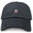 The San Joaquin Memorial Adult Low-Profile Cotton Twill Dad Cap by EMB S&S Activewear is a black cotton twill cap with an embroidered "M" with cross and "RUGBY" in white and red on the front for distinctive team branding.