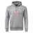 The San Joaquin Club Hoodie by WRS Canterbury features a gray design, front pocket, and "M Rugby" in red and white on the chest—ideal for any rugby club hoodie collection.