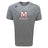 The San Joaquin Tempo Vapodri T-Shirt by WRS Canterbury is a grey short-sleeve tee with "M Rugby" in red and white on the chest and a Canterbury logo on the right shoulder. Its moisture-wicking design keeps you cool during training.