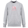 The San Joaquin Club Crew Sweatshirt by WRS Canterbury is a light grey ultra-soft sweatshirt with “M4 Rugby” in red and white on the chest and an embroidered CCC logo on the left sleeve.