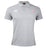 Light grey San Joaquin Memorial Waimak Polo by EMB Canterbury, short-sleeve with collar, white logo, and red "M Rugby" chest emblem. Combines comfort with sporty style—ideal for any rugby fan.