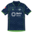The Seattle Seawolves MLR 25/26 Replica Home Jersey by Macron features navy blue and green colors, the team logo, WaFd Bank sponsor on the front, and additional sponsor logos on the sleeves.