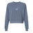 The EMB S&S Activewear Minneapolis Mayhem Rugby Women’s Garment-Dyed Mid-Length Crewneck Sweatshirt features a blue heavyweight fleece construction for warmth and comfort. Designed with long sleeves and a small white crest logo on the chest, this garment-dyed sweatshirt delivers a soft, lived-in feel that’s perfect for everyday wear.