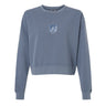 The EMB S&S Activewear Minneapolis Mayhem Rugby Women’s Garment-Dyed Mid-Length Crewneck Sweatshirt features a blue heavyweight fleece construction for warmth and comfort. Designed with long sleeves and a small white crest logo on the chest, this garment-dyed sweatshirt delivers a soft, lived-in feel that’s perfect for everyday wear.