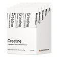 A white box labeled "CREATINE - CREAPURE - Unflavored" from Momentous contains 15 travel packs of Creapure creatine monohydrate, designed for advanced performance nutrition.