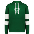 The WRS Augusta Nations of Rugby Namibia Jackson Way Hoodie features white drawstrings, sporty sleeve stripes, and a bold "NAMIBIA RUGBY" eagle chest print—ideal for rugby fans.