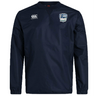 Navy blue CSU Monterey Bay Otter Rugby Club Vaposhield contact top by EMB Canterbury with the USA Rugby logo on the right chest.
