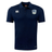 Navy blue breathable CSU Monterey Bay Otter Rugby Club Dry polo featuring a white EMB Canterbury logo on the right chest and a rugby team emblem on the left.