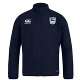 CSU Monterey Bay Otter Rugby Club Track Jacket by EMB Canterbury with logos on the chest, featuring a zip-up front and stand-up collar.