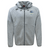 Gray full-zip hoodie with CSU Monterey Bay Otter Rugby logos on the chest, displayed on a plain background by EMB Canterbury.
