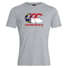 The WRS Canterbury North Carolina CCC Flag Club T-shirt is a grey tee showcasing the iconic Kiwi logo with North Carolina state seal and "canterbury" in red beneath the design.