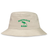The EMB S&S Activewear Nations of Rugby Australia Rugby Crusher Bucket Hat features beige cotton twill, green "AUSTRALIA RUGBY" text, and a kangaroo graphic—ideal for any rugby supporter.