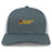 The EMB S&S Activewear Norwich University Women's Rugby Retro Trucker Cap features a grey and white design, embroidered “Women’s Rugby” text, a yellow and maroon front logo, and a snapback closure.