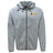 The Norwich University Women's Rugby Tempo Vapodri Full-Zip Hoodie by EMB Canterbury is a light gray hoodie with a hood, drawstrings, black and yellow chest logos, and moisture-wicking VapoDri fabric for all-day comfort.