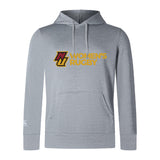 WRS Canterbury Norwich University Women's Rugby Club lightweight hoodie in light gray with a front kangaroo pocket and drawstrings, featuring "NZ WOMEN'S RUGBY" in gold and maroon on the chest.