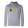 WRS Canterbury Norwich University Women's Rugby Club lightweight hoodie in light gray with a front kangaroo pocket and drawstrings, featuring "NZ WOMEN'S RUGBY" in gold and maroon on the chest.