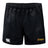 The Norwich University Women's Rugby Professional Polyester Rugby Short by EMB Canterbury features an elastic waistband, the Canterbury logo on the left leg, and a yellow "Women's Rugby" emblem on the right for comfort and performance.