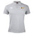 The Norwich University Women's Rugby Waimak Polo by EMB Canterbury features light grey short sleeves, a collar with three buttons, and white Canterbury and gold Women's Rugby logos—ideal for rugby fans.