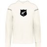 The WRS Augusta New Zealand Heritage Prep Vintage Shield Hoodie is a white hoodie with a black shield emblem, white fern, and "1884" on the chest.