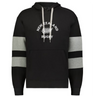 The WRS Augusta Nations of Rugby New Zealand Jackson Way Hoodie features light gray drawstrings and sleeve stripes, plus a white fern and "NEW ZEALAND RUGBY" print—a must-have for rugby fans.