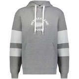 The WRS Augusta Nations of Rugby New Zealand Jackson Way Hoodie features a gray design with white drawstrings, white sleeve stripes, and "New Zealand Rugby" plus a fern logo printed on the chest.