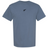 The EMB S&S Activewear New Zealand Vintage Comfort Tee is a plain blue shirt with a small black fern leaf design centered on the chest.