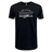 The WRS LAT Nations of Rugby New Zealand Wordmark Supersoft Tee is a black, ultra-soft shirt featuring "New Zealand Rugby" and a silver fern design in white text on the front.