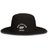 A black Nations of Rugby New Zealand Rugby Legend Boonie Cap with the EMB Augusta logo on it made from moisture wicking fabric.