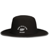 A black Nations of Rugby New Zealand Rugby Legend Boonie Cap with the EMB Augusta logo on it made from moisture wicking fabric.