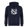 The UNC Rugby Club Hoodie by WRS Canterbury features a large white graphic logo on the chest and a smaller design on the left sleeve—ideal as a custom rugby hoodie for fans and players.