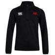 The Nebraska Youth Rugby Association Club 1/4 Zip Mid Layer Training Top by EMB Canterbury features "Canterbury" on the right chest and "NYRA" on the left, ideal for rugby training.