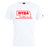 The Nebraska Youth Rugby Association Club Plain Tee by WRS Canterbury is a white cotton blend shirt featuring a red Nebraska outline with "NYRA" and a rugby ball, plus "Nebraska Youth Rugby Association" below.