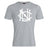 A light gray cotton blend UNC Rugby Club Plain Tee by WRS Canterbury features a large, stylized white monogram on the chest, combining comfort and style for everyday wear.