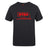The Nebraska Youth Rugby Association Club Plain Tee by WRS Canterbury is a black cotton blend shirt with a red NYRA logo on the front, offering fans comfort, style, and customization.